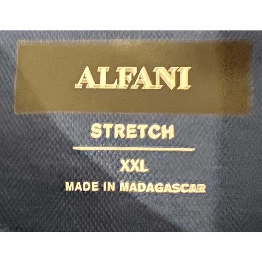 Alfani Polo Shirt Mens Size XXL Navy Blue Short Sleeve Polo Supima Cotton NWT